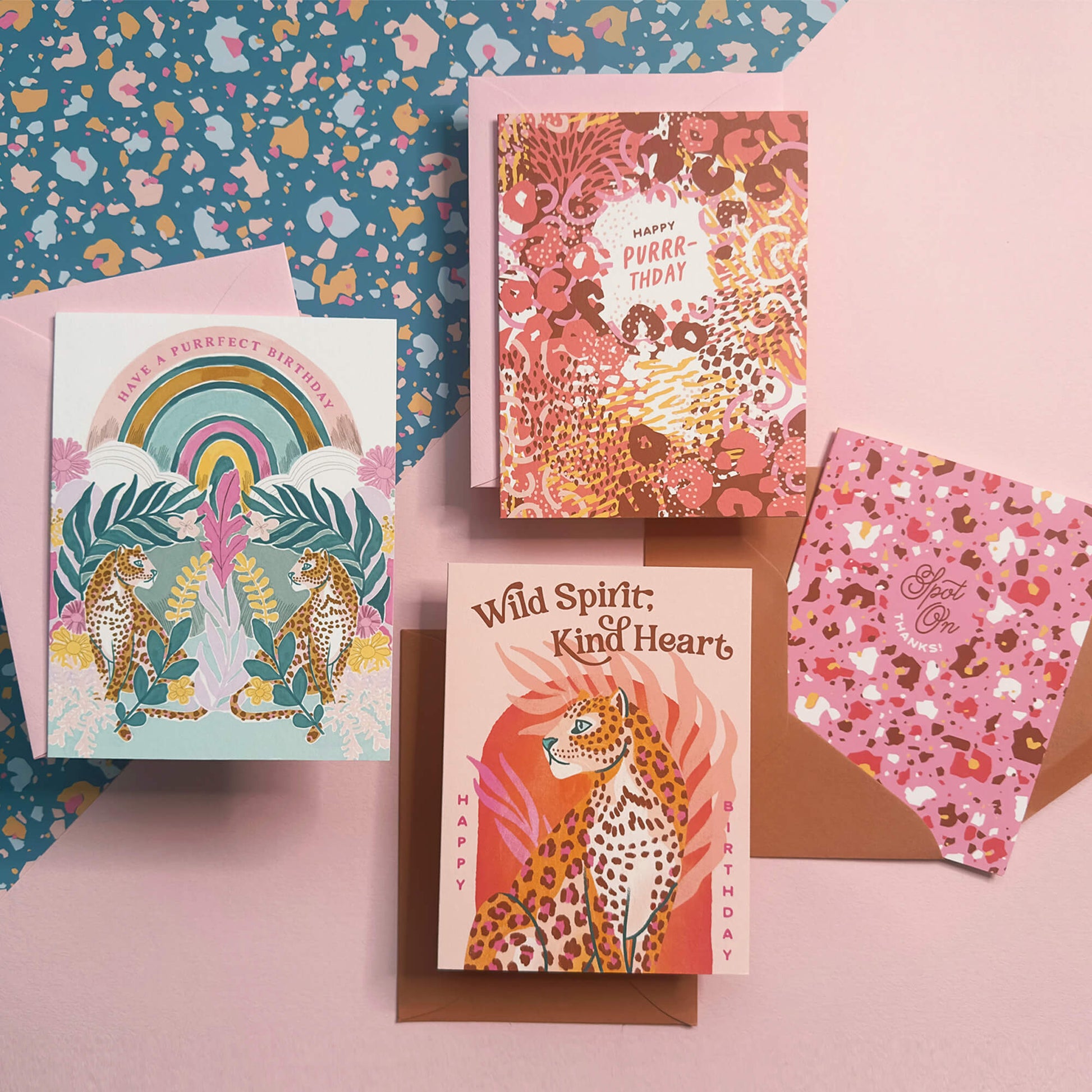 Wild and Kind Leopard Birthday Card