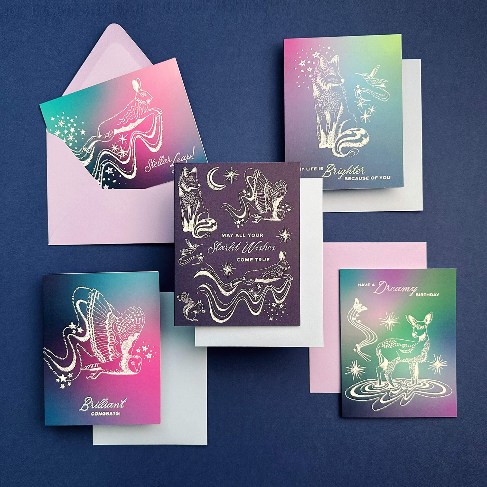 Rabbit Constellation Congrats Card