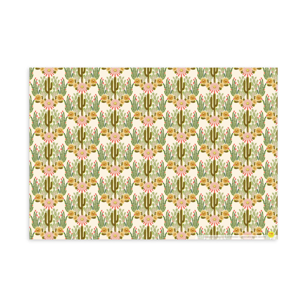 Cactus Garden, Flat Wrap, Single-Sided, Set of 3