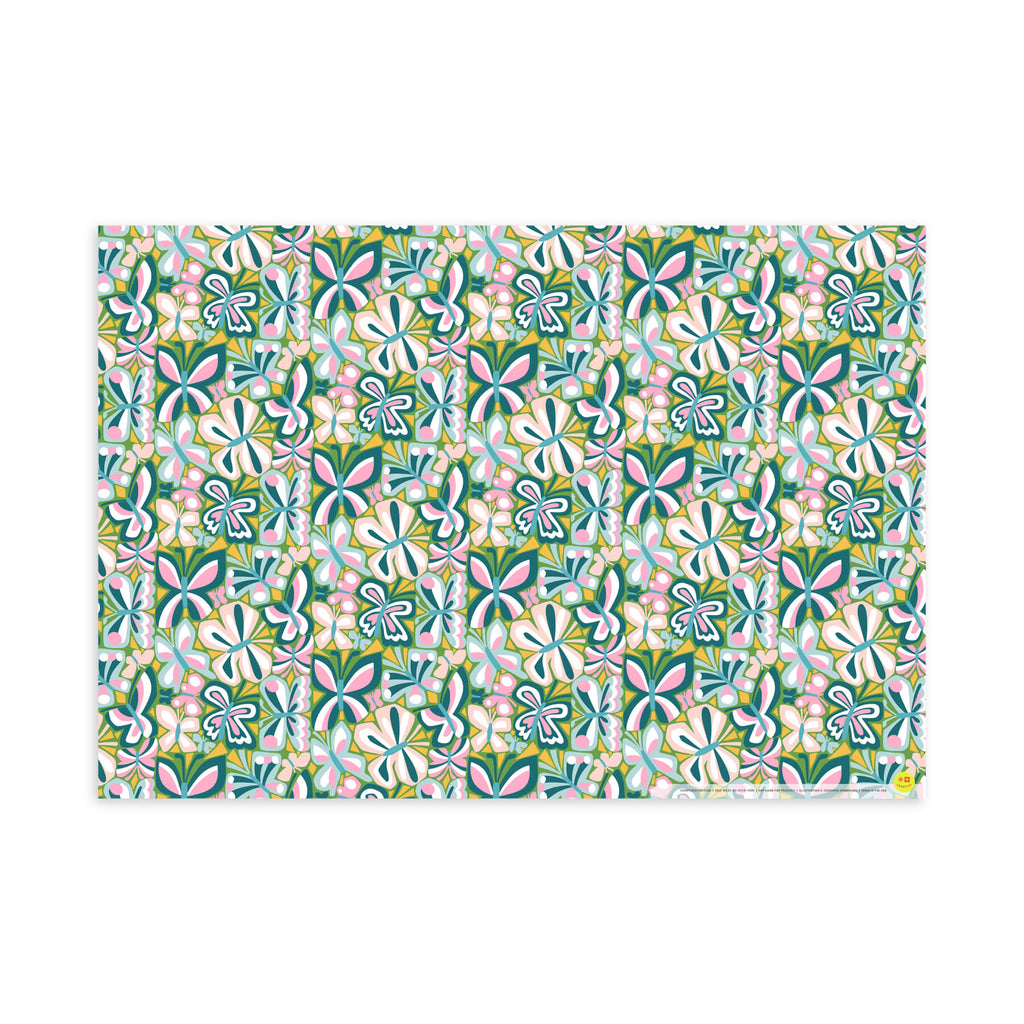 Cut Paper Butterflies, Flat Wrap, Single-Sided, Set of 3