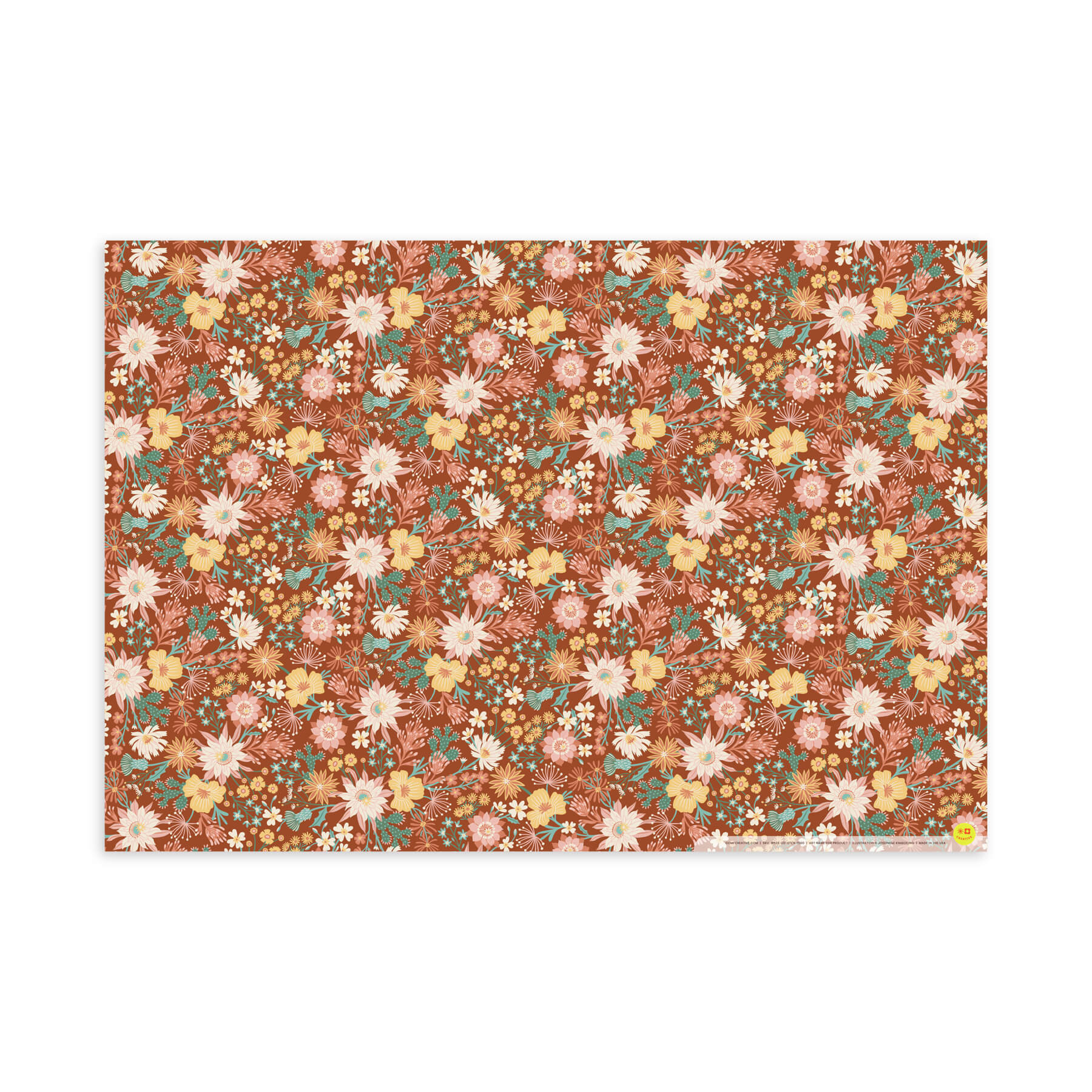 Desert Flora, Flat Wrap, Single-Sided, Set of 3