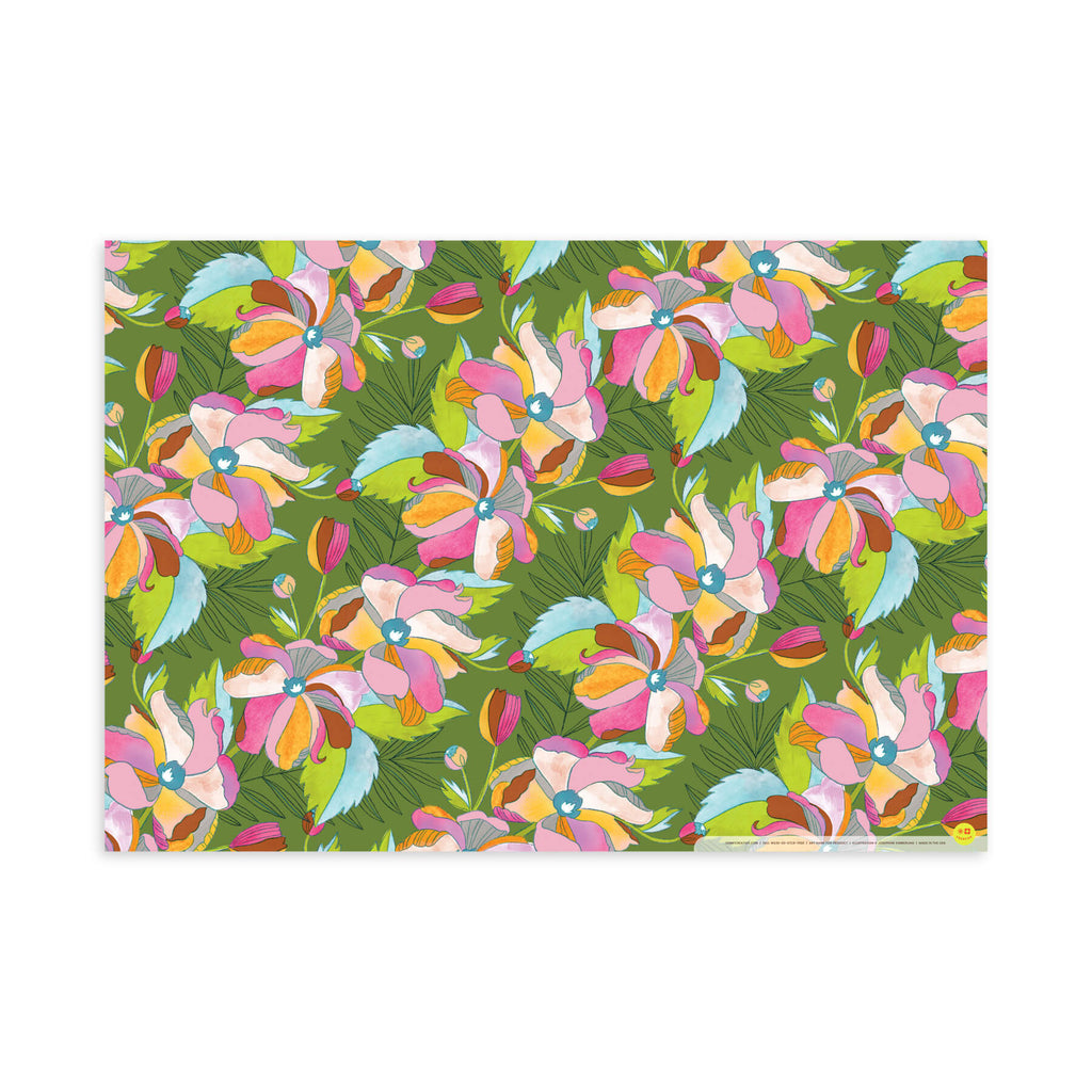 Floral Dream, Flat Wrap, Single-Sided, Set of 3