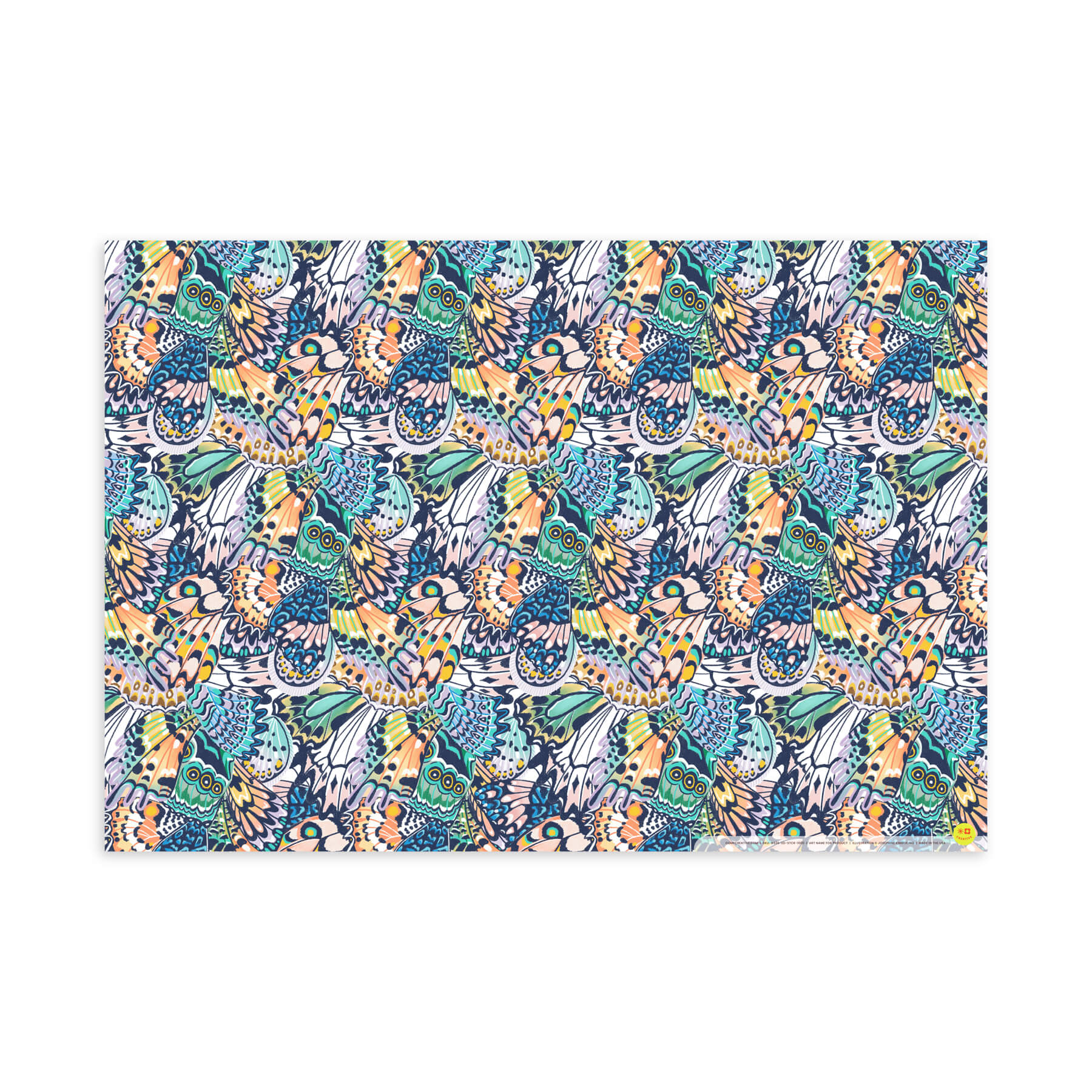 Fluttering Wings, Flat Wrap, Single-Sided, Set of 3