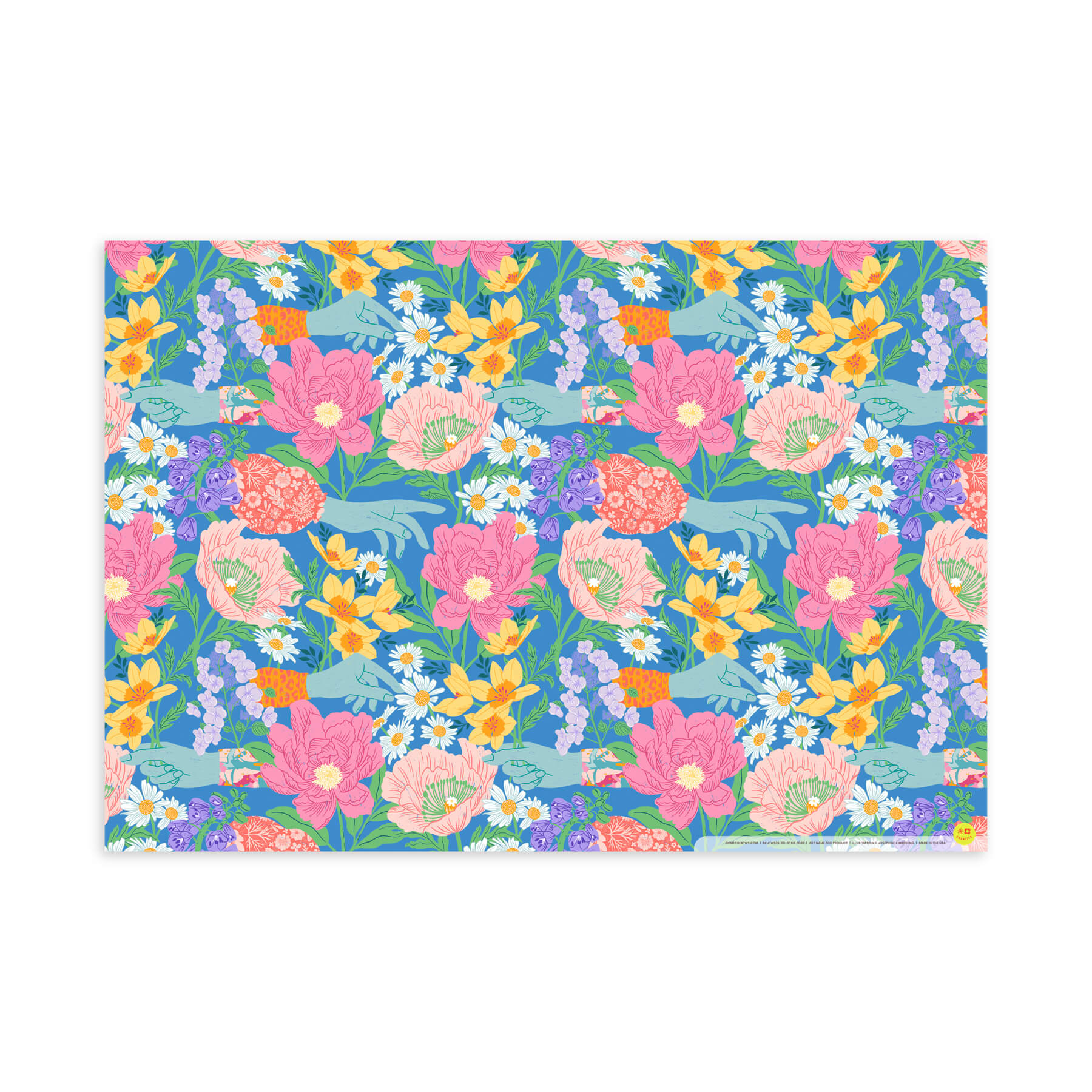 Friendship Garden, Flat Wrap, Single-Sided, Set of 3