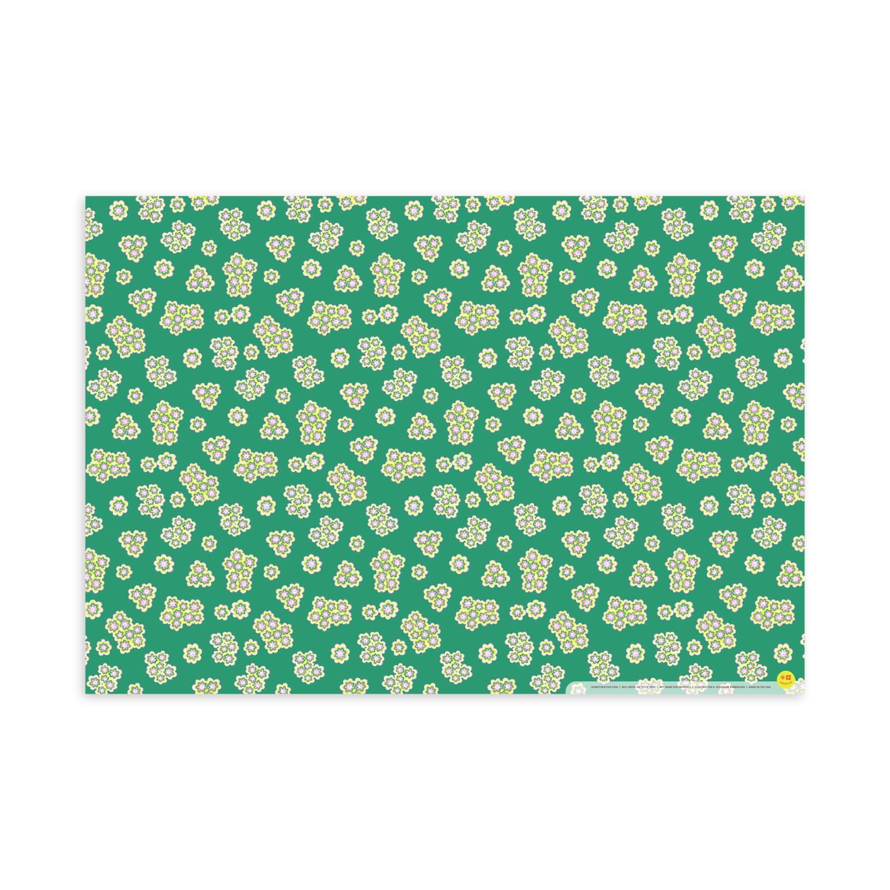 Groovy Daisy, Flat Wrap, Single-Sided, Set of 3