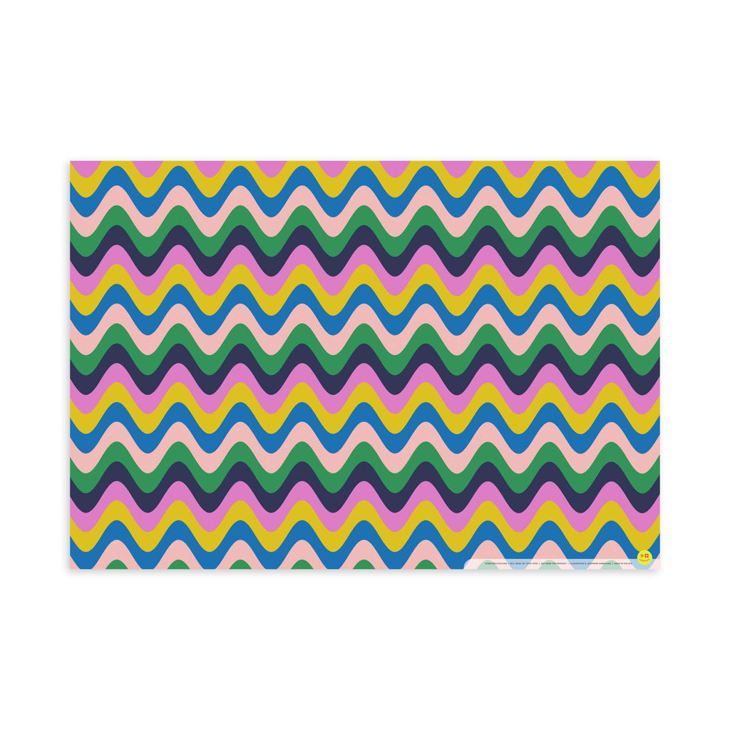 Groovy Stripe, Flat Wrap, Single-Sided, Set of 3