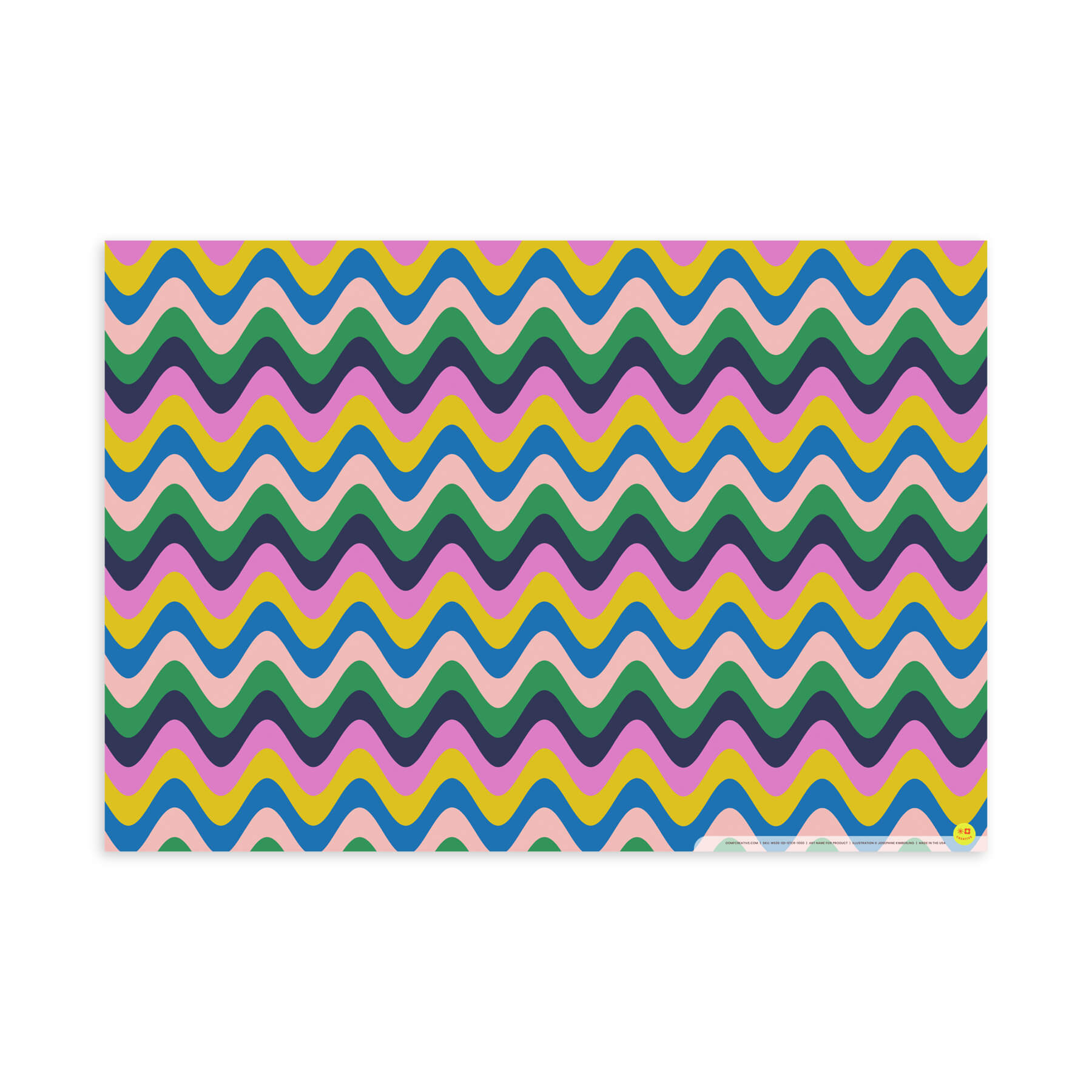 Groovy Stripe, Flat Wrap, Single-Sided, Set of 3