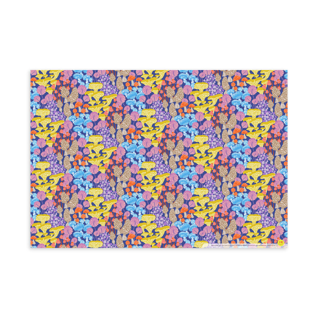 Mushroom Magic, Flat Wrap, Single-Sided, Set of 3