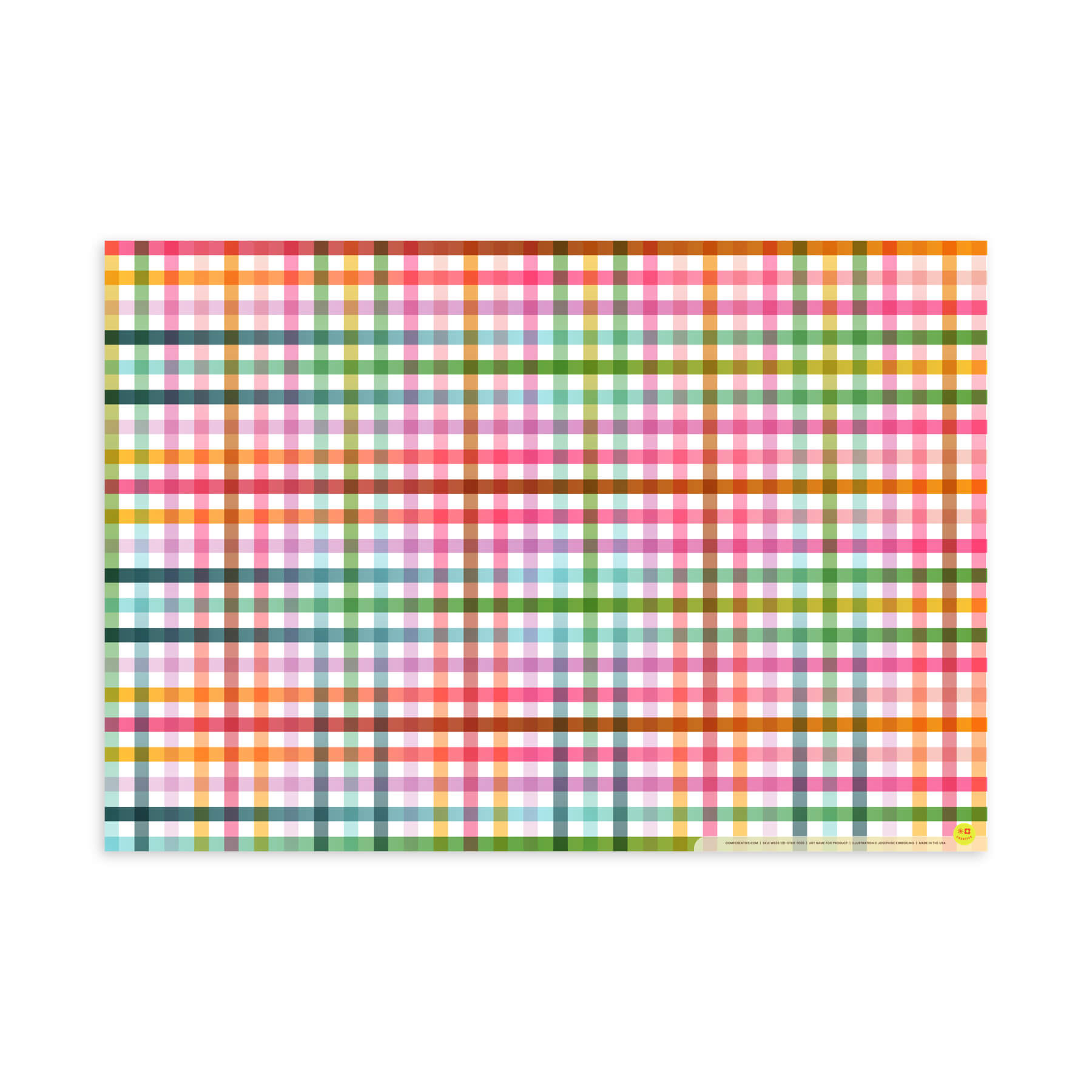 Dawn Plaid, Flat Wrap, Single-Sided, Set of 3