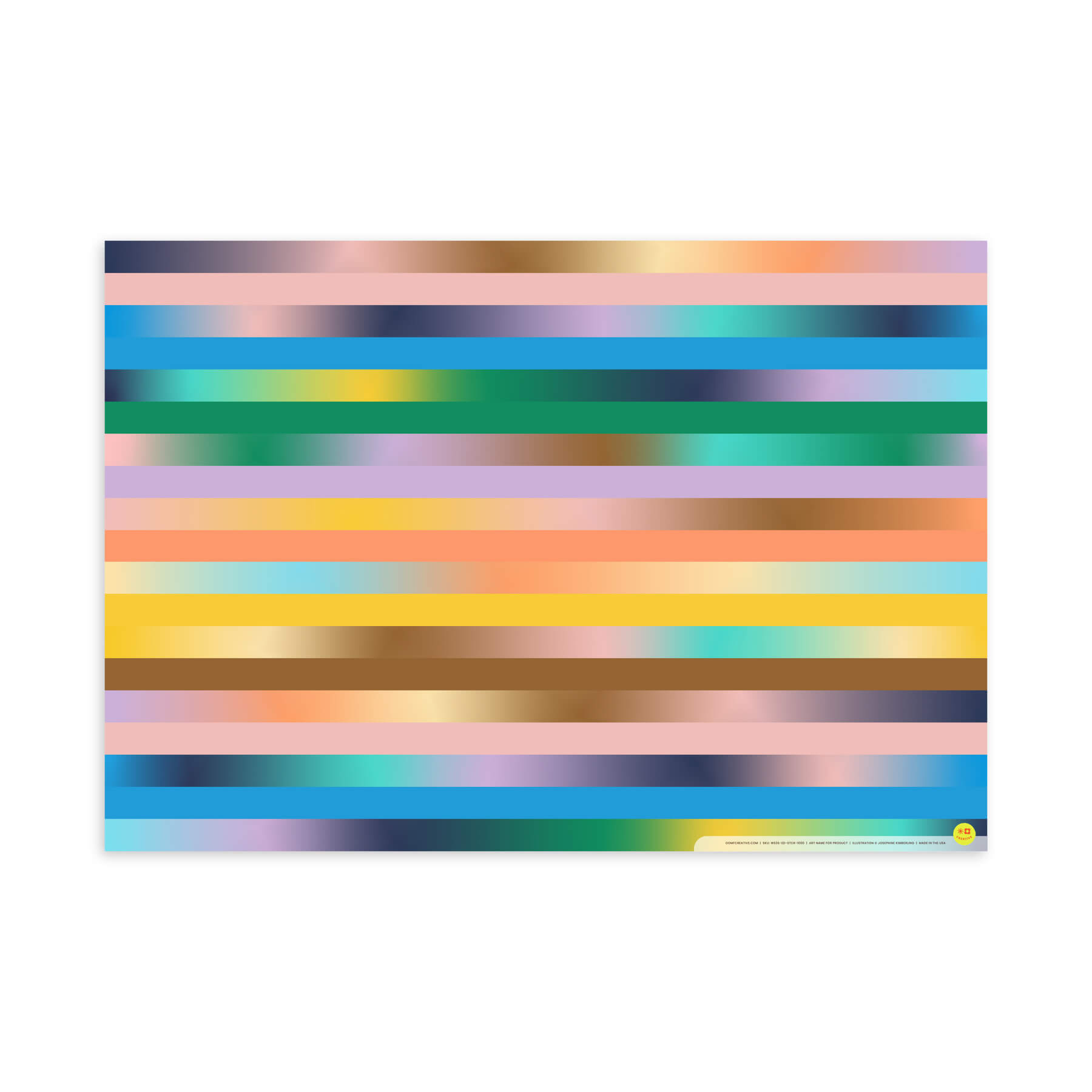 Twilight Stripe, Flat Wrap, Single-Sided, Set of 3