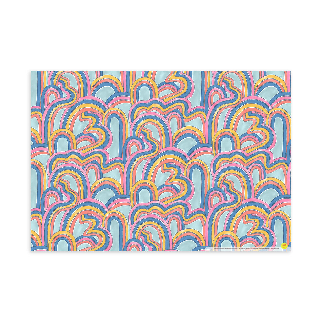 Rainbow Roads, Flat Wrap, Single-Sided, Set of 3