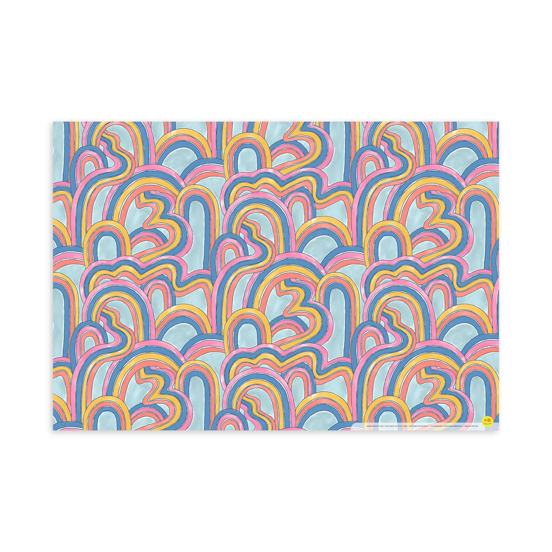 Rainbow Roads, Flat Wrap, Single-Sided, Set of 3