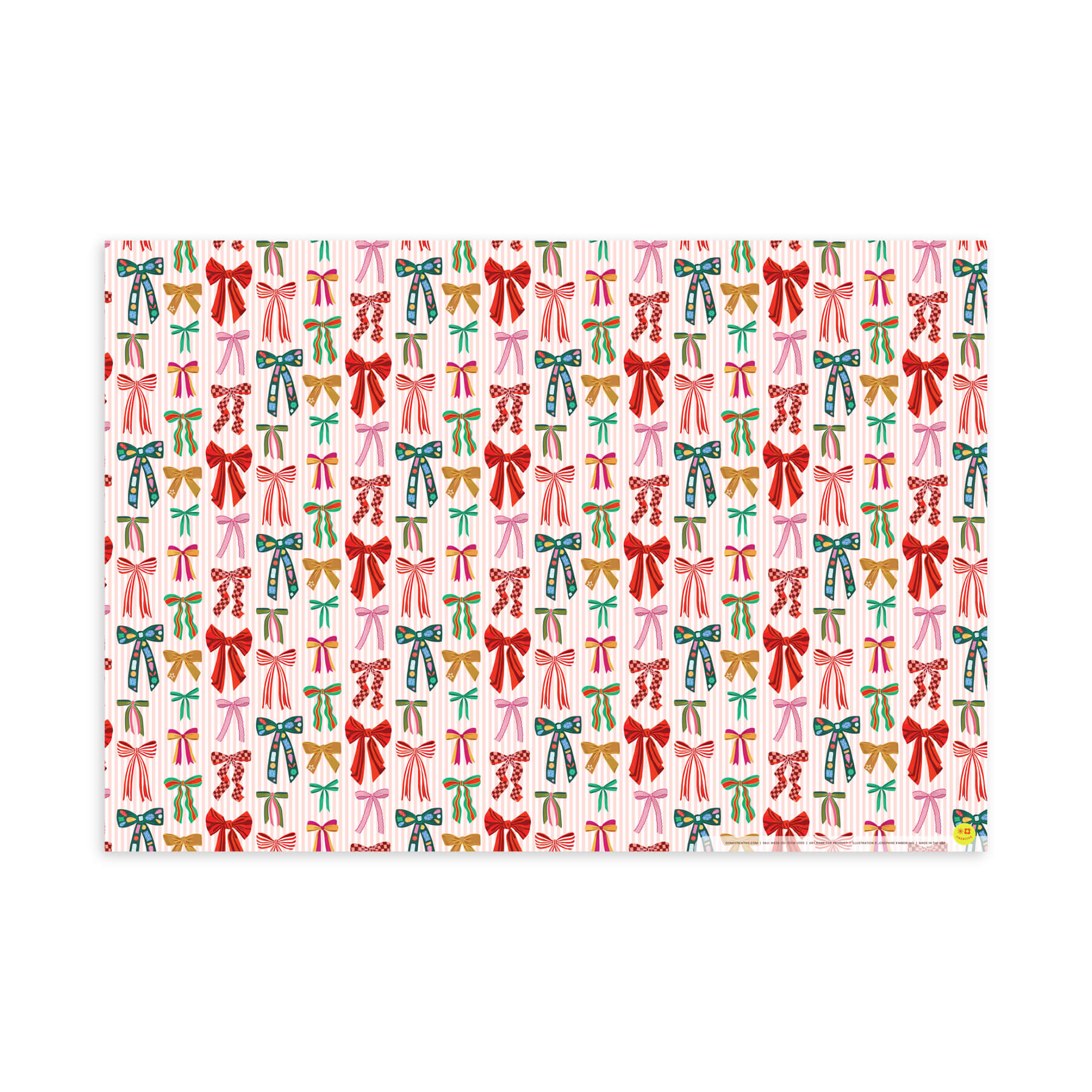 Bowtacular, Holiday Flat Wrap, Single-Sided, Set of 3