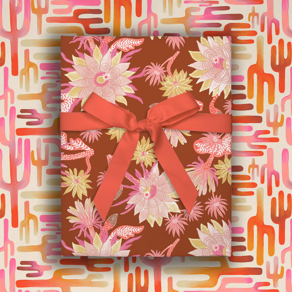 Cactus Blooms, Double-Sided Flat Wrap