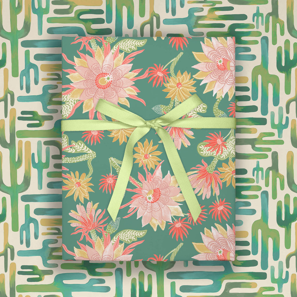 Cactus Blooms, Double-Sided Flat Wrap