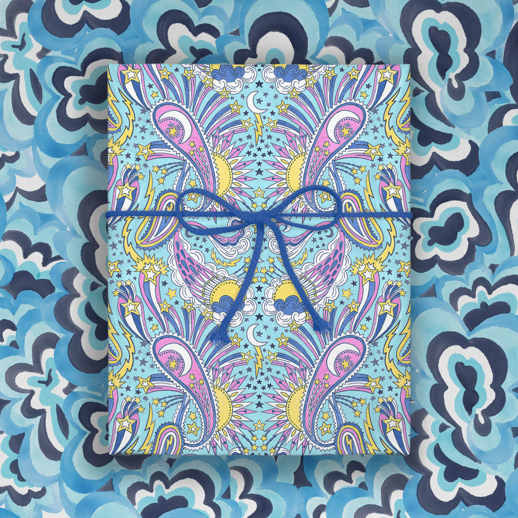 Celestial Paisley, Double-Sided Flat Wrap