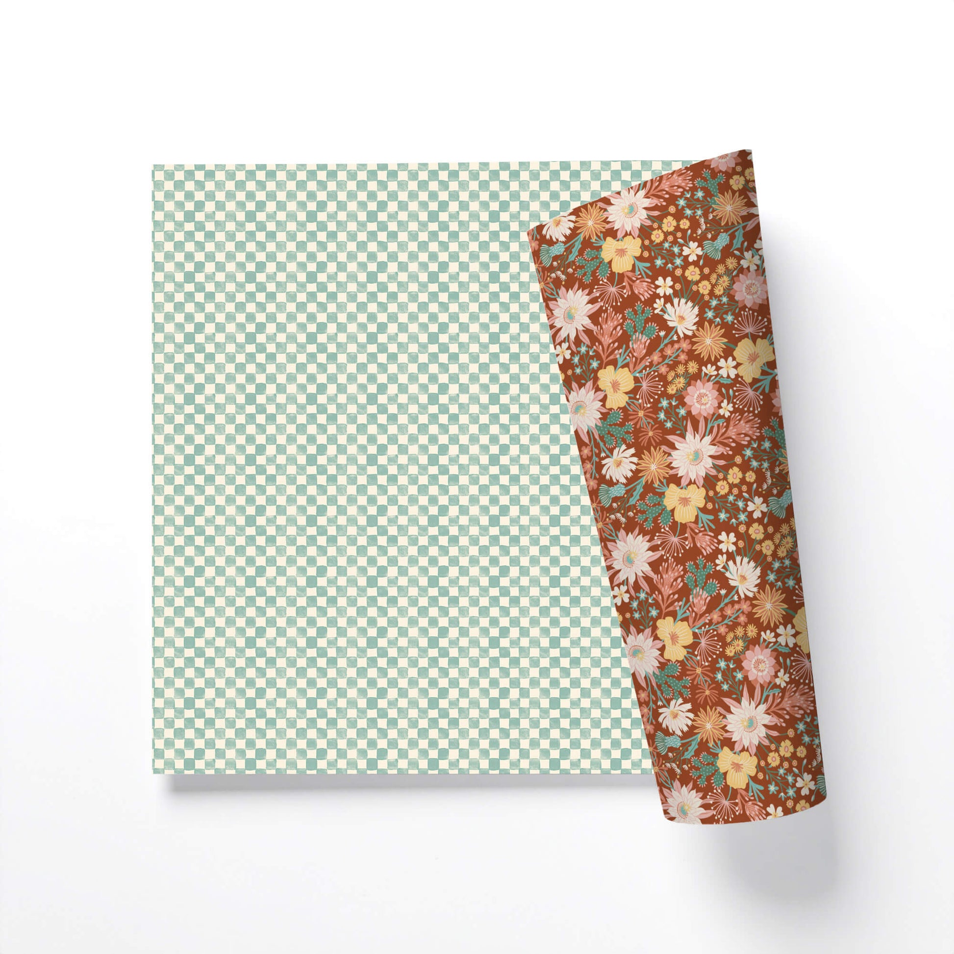 Desert Flora Rust Double Sided Flat Wrap