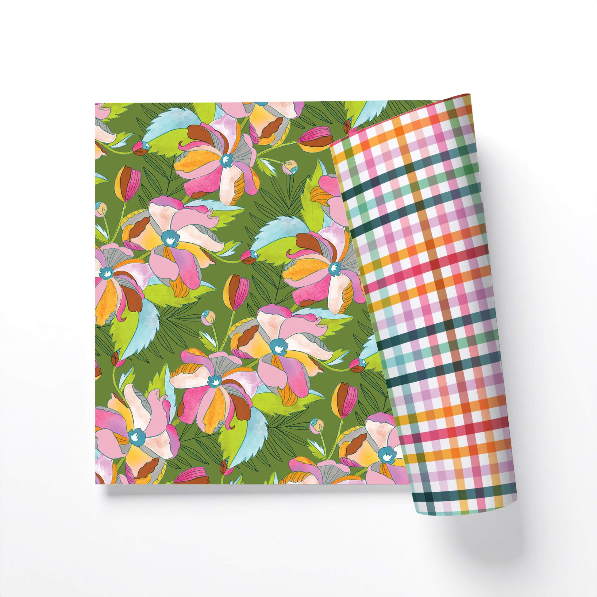 Multi-Textured Floral Dream Double-Sided Gift Wrap