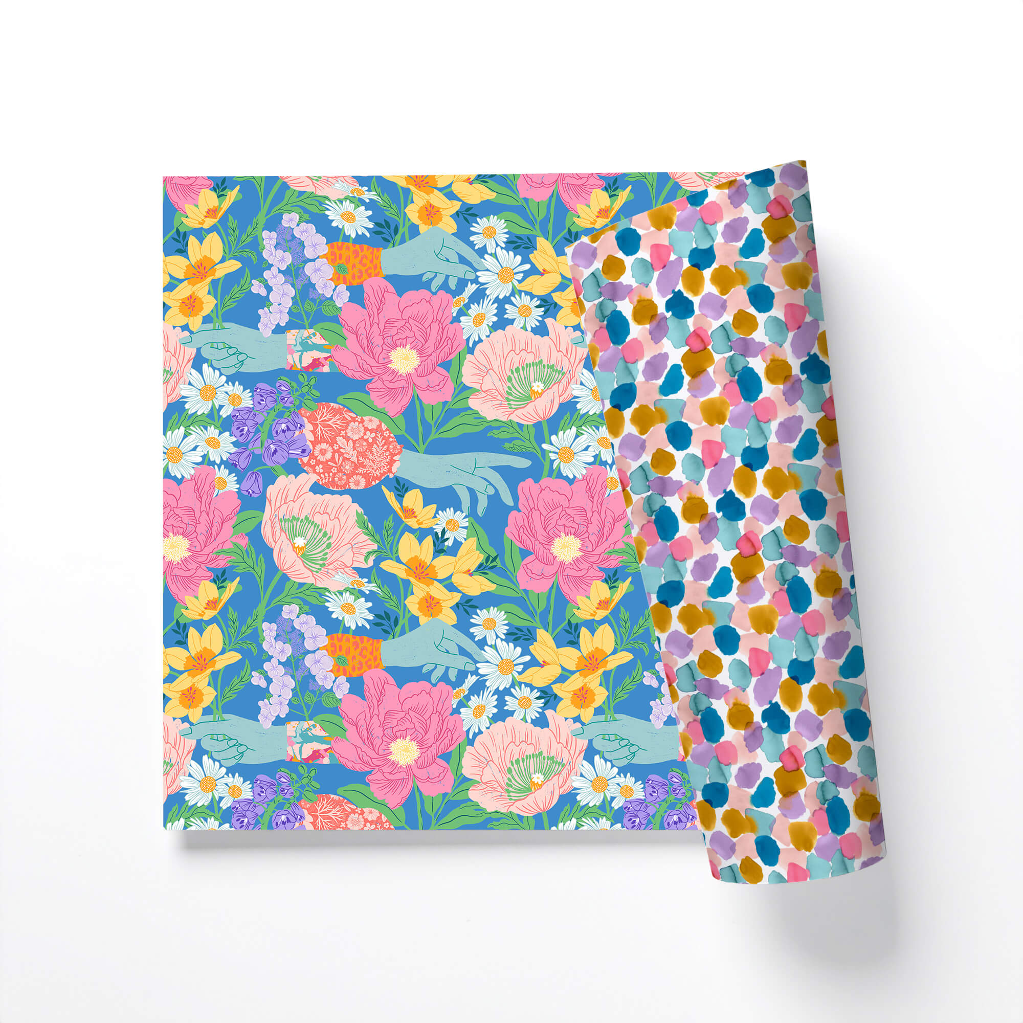 Blooming Friendship Garden Double-Sided Gift Wrap