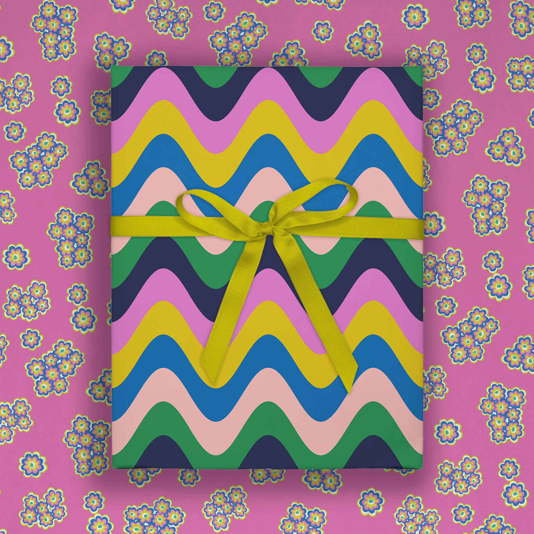 Groovy Stripe, Double-Sided Flat Wrap