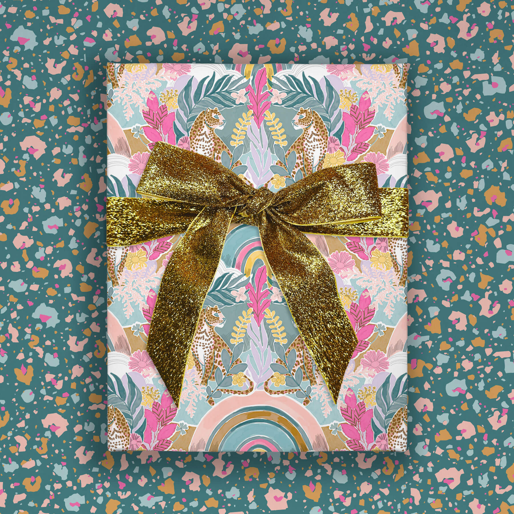 Leopard Daydream, Double-Sided Flat Wrap