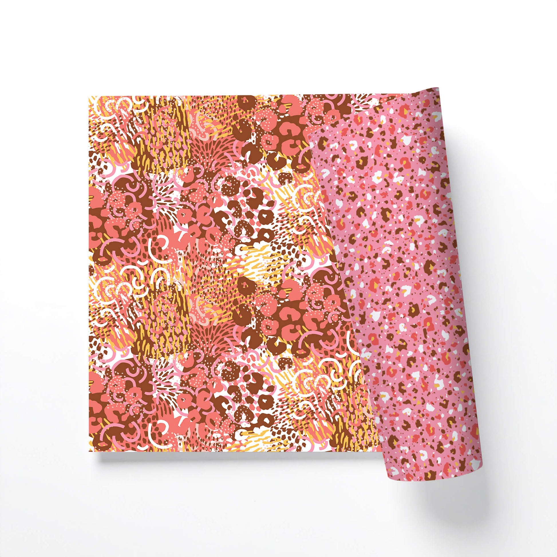 Confetti Leopard Double-Sided Celebration Gift Wrap