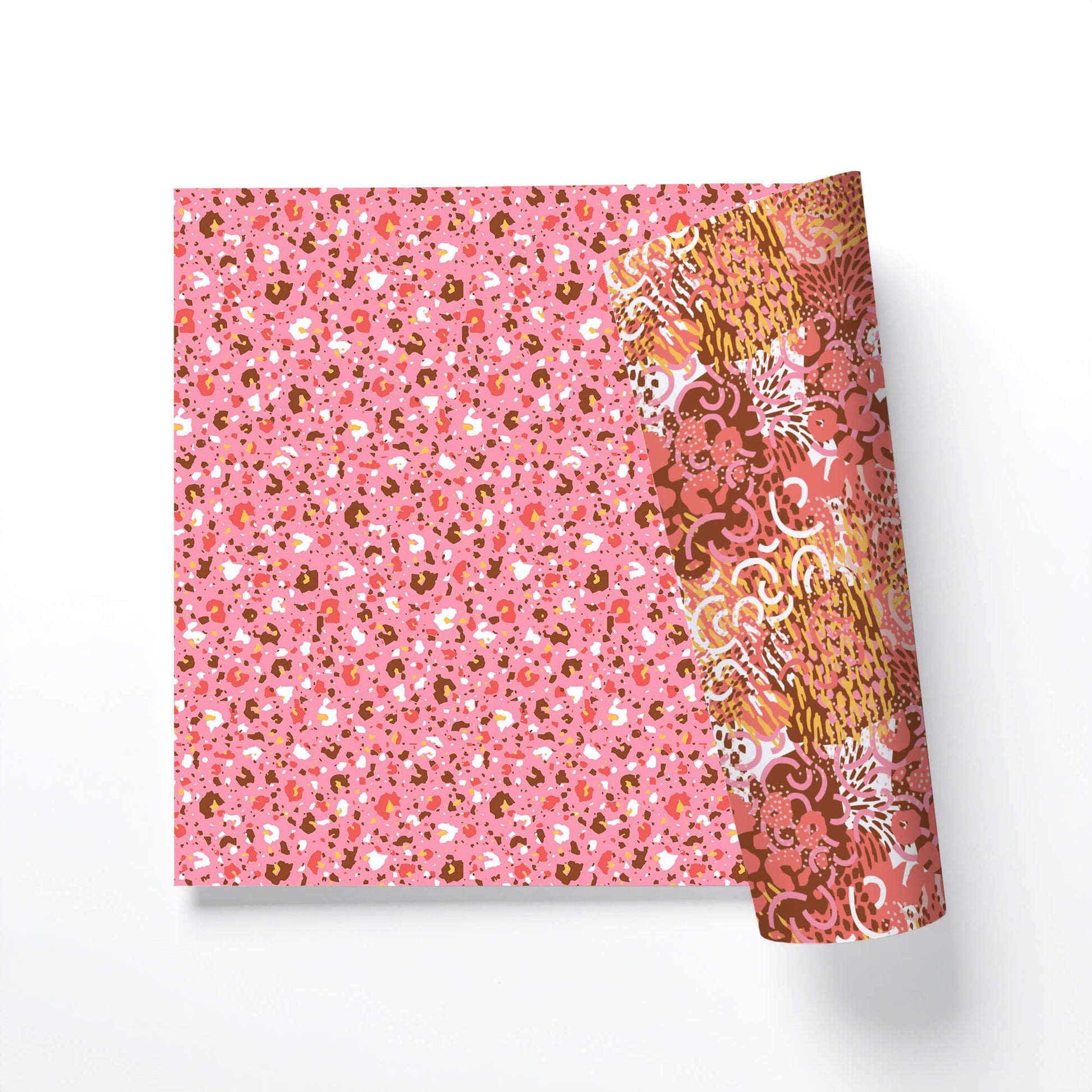 Painted Leopard Print Double Sided Flat Wrap
