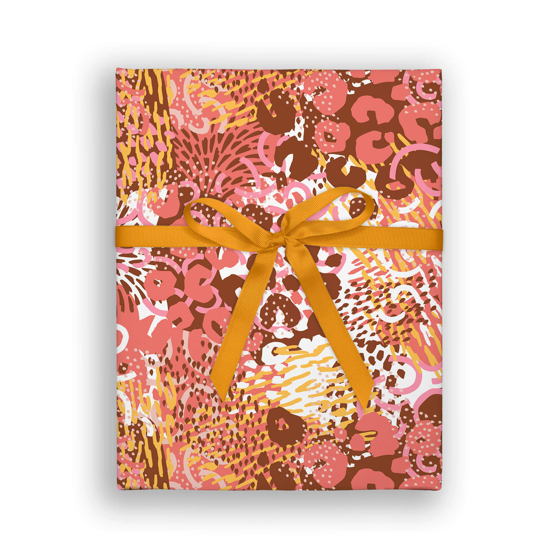 Painted Leopard Print Double Sided Flat Wrap
