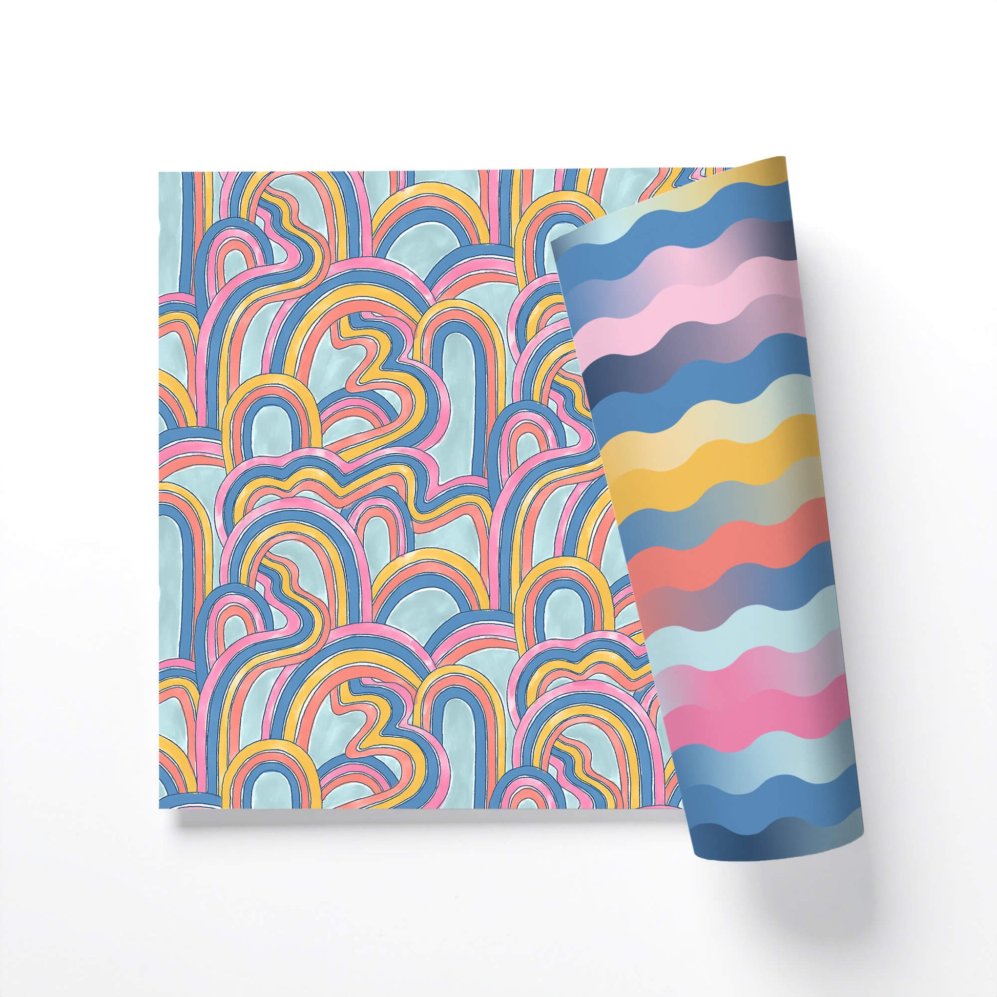 Dreamy Rainbow Roads Double-Sided Gift Wrap