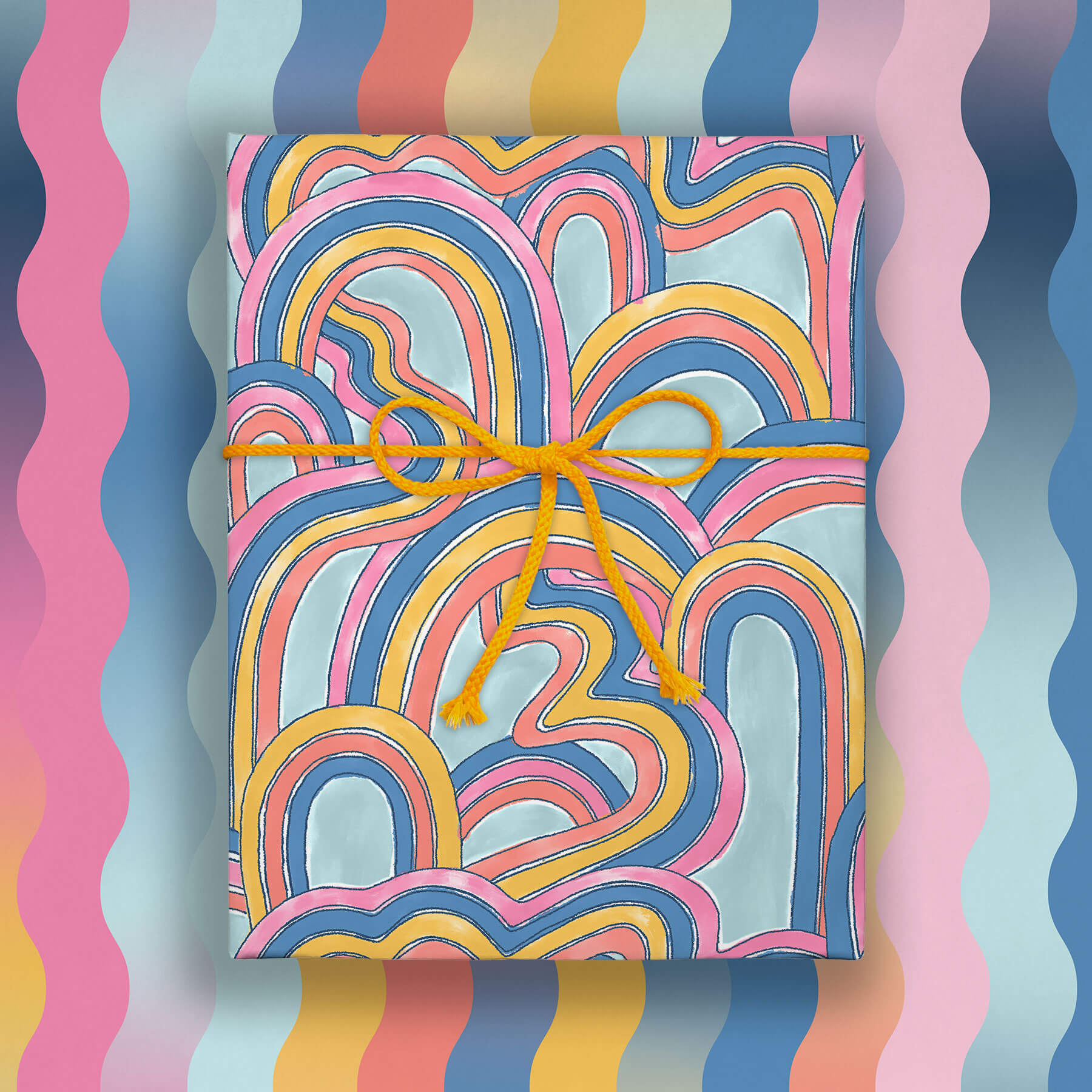 Rainbow Roads, Double-Sided Flat Wrap