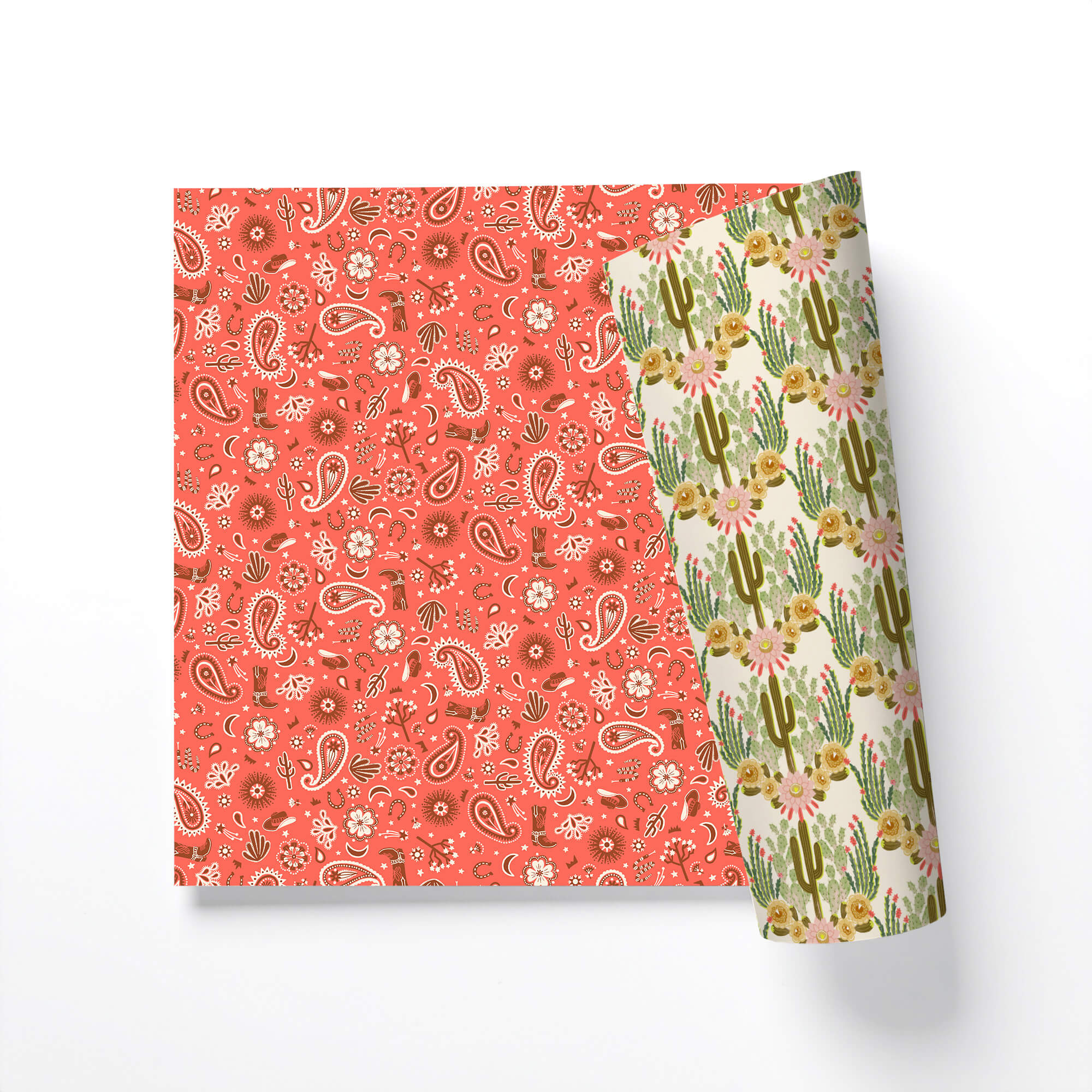 Southwestern Surprise Bandana Double-Sided Gift Wrap