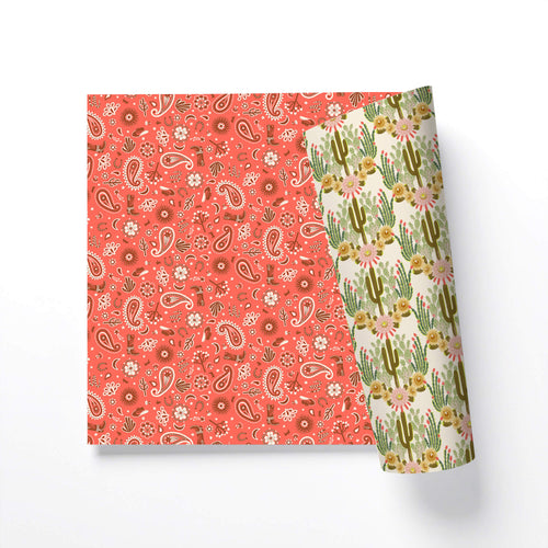 Southwestern Surprise Bandana Double-Sided Gift Wrap