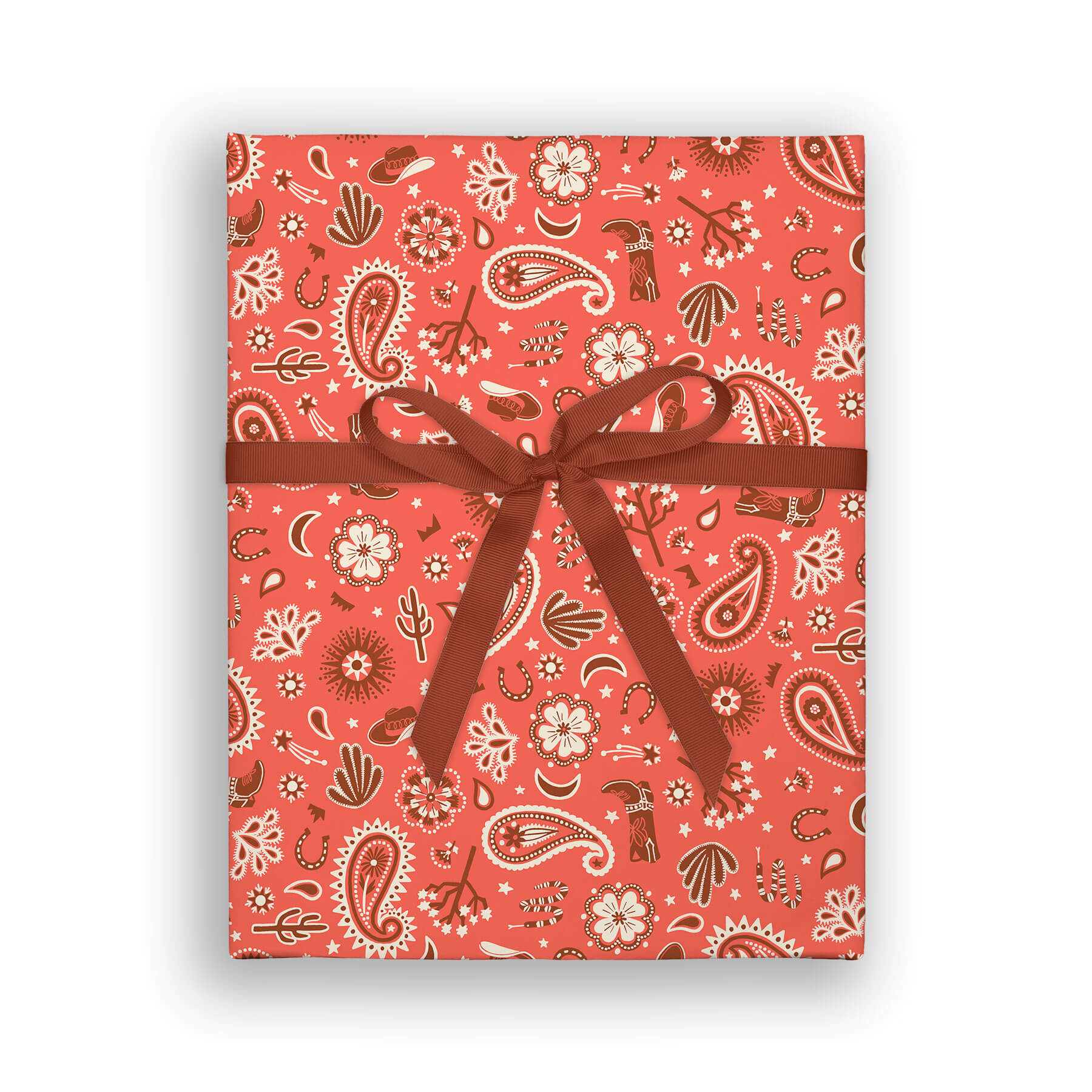 Southwestern Surprise Bandana Double-Sided Gift Wrap –