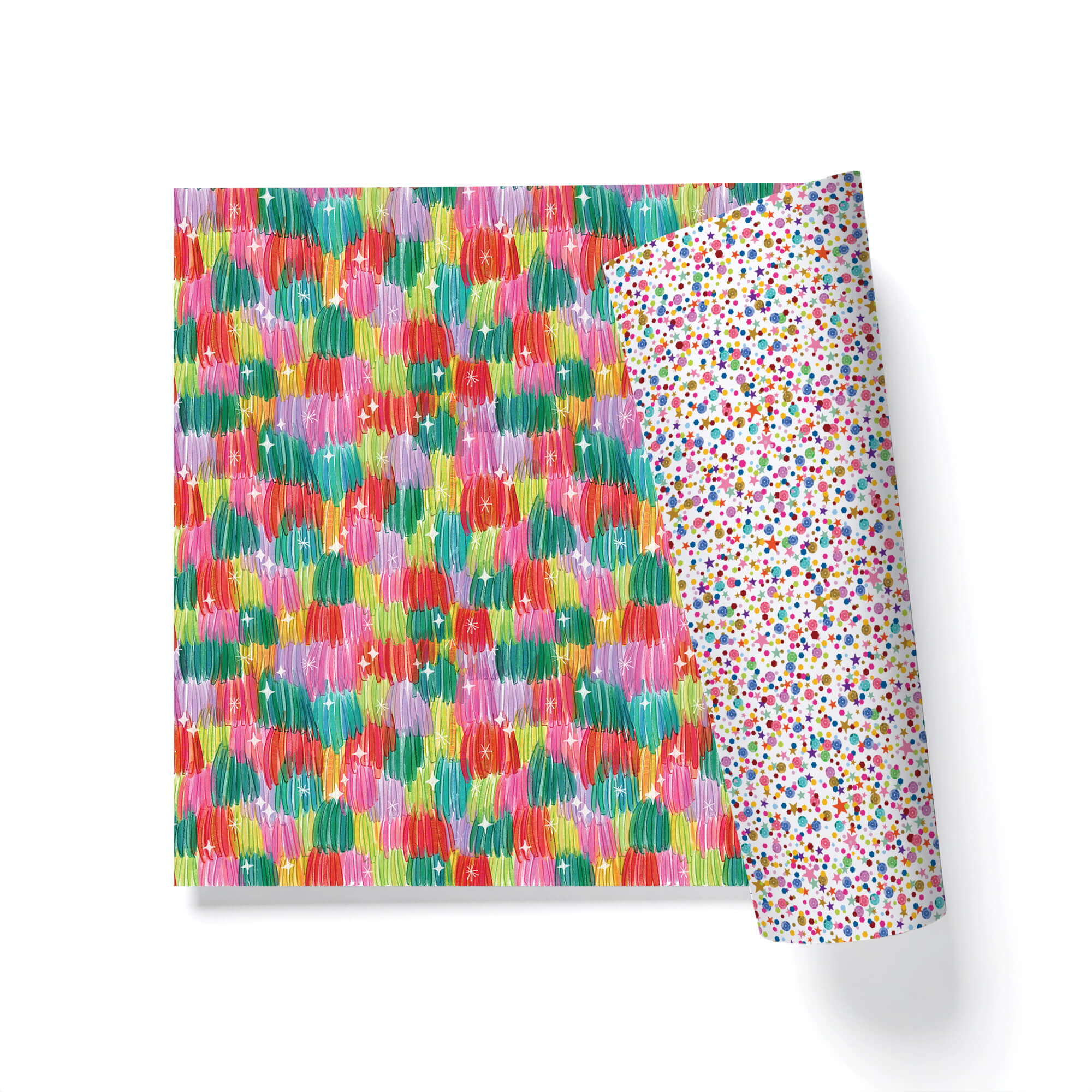 Double-Sided Gift Wrap with Sparkly Sequins and Party Fringe