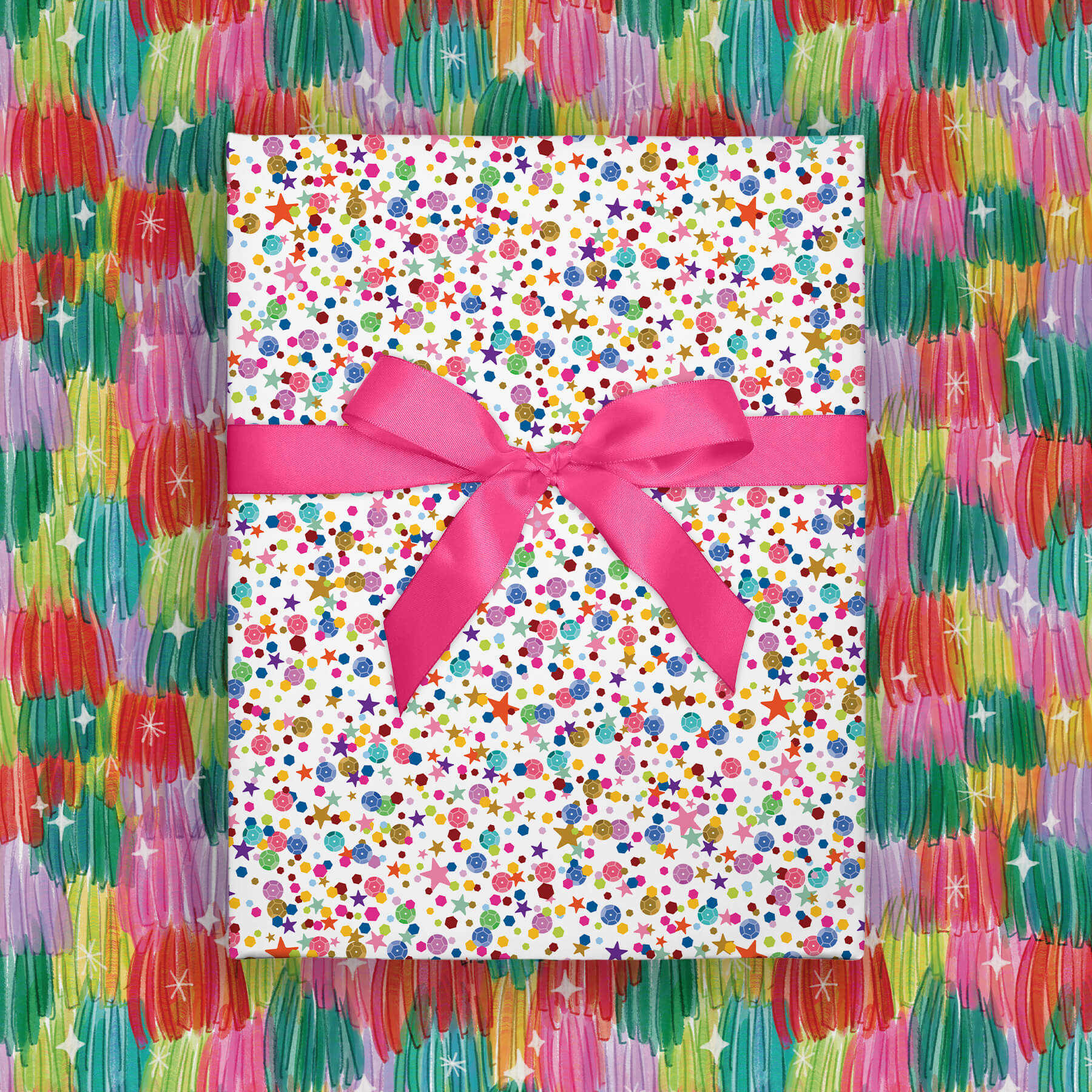 Sparkly Sequins, Double-Sided Flat Wrap