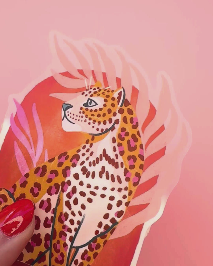 Leopard Clear Sticker