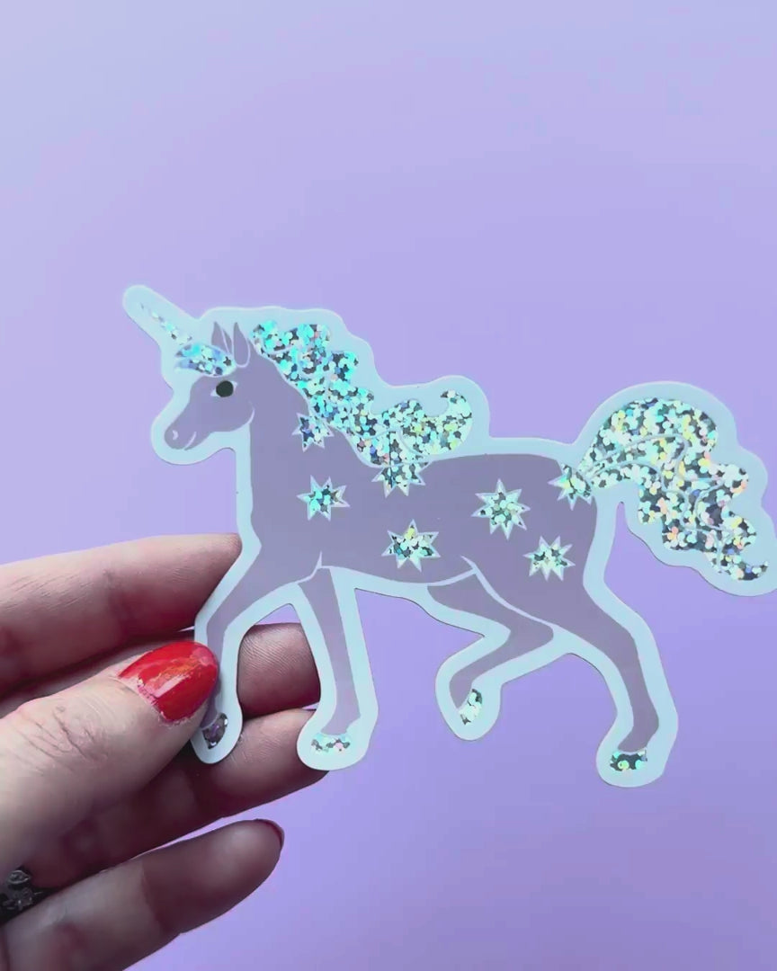 Unicorn Glitter Sticker